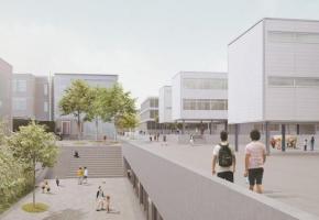 L’extension du Collège de Bois-Murat s’achèvera en 2024 et doit abriter une centrale solaire photovoltaïque. DR /IMAGE DE SYNTHESE