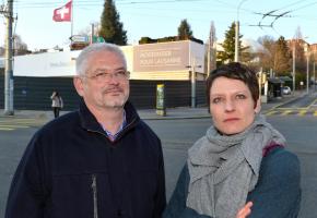 Laurent Marmier et Christine Theumann, les deux vice-présidents du référendaire anti-Taoua ne se considèrent pas comme des "Neinsager". Valdemar VERISSIMO