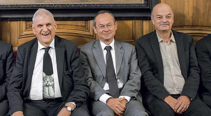 Marc Vuilleumier, Daniel Brélaz et Olivier Français quittent la Municipalité. dr