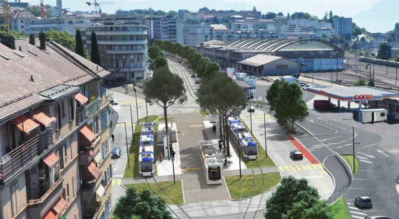 Le futur parcours du tram sera découpé en dix stations. DR