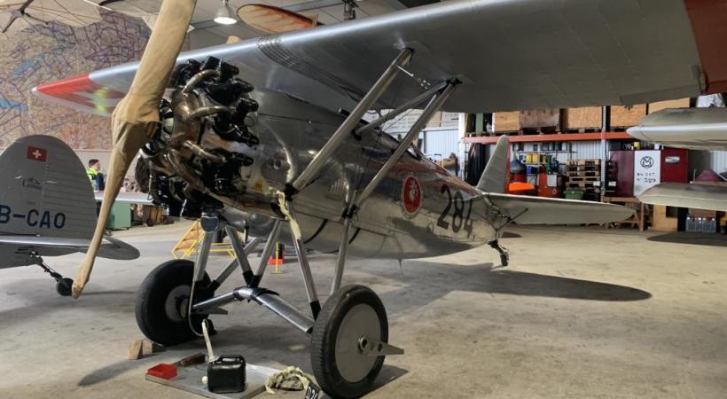 Dewoitine 1931. Plus vieil avion des forces aériennes suisses encore en état de vol. Restauré en 2014.